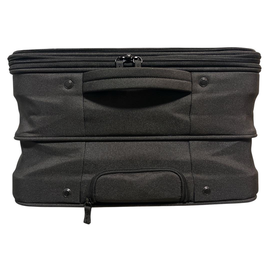 無印良品 半分の厚みで収納できるソフトキャリーケース 大型 63L 黒 ブラック