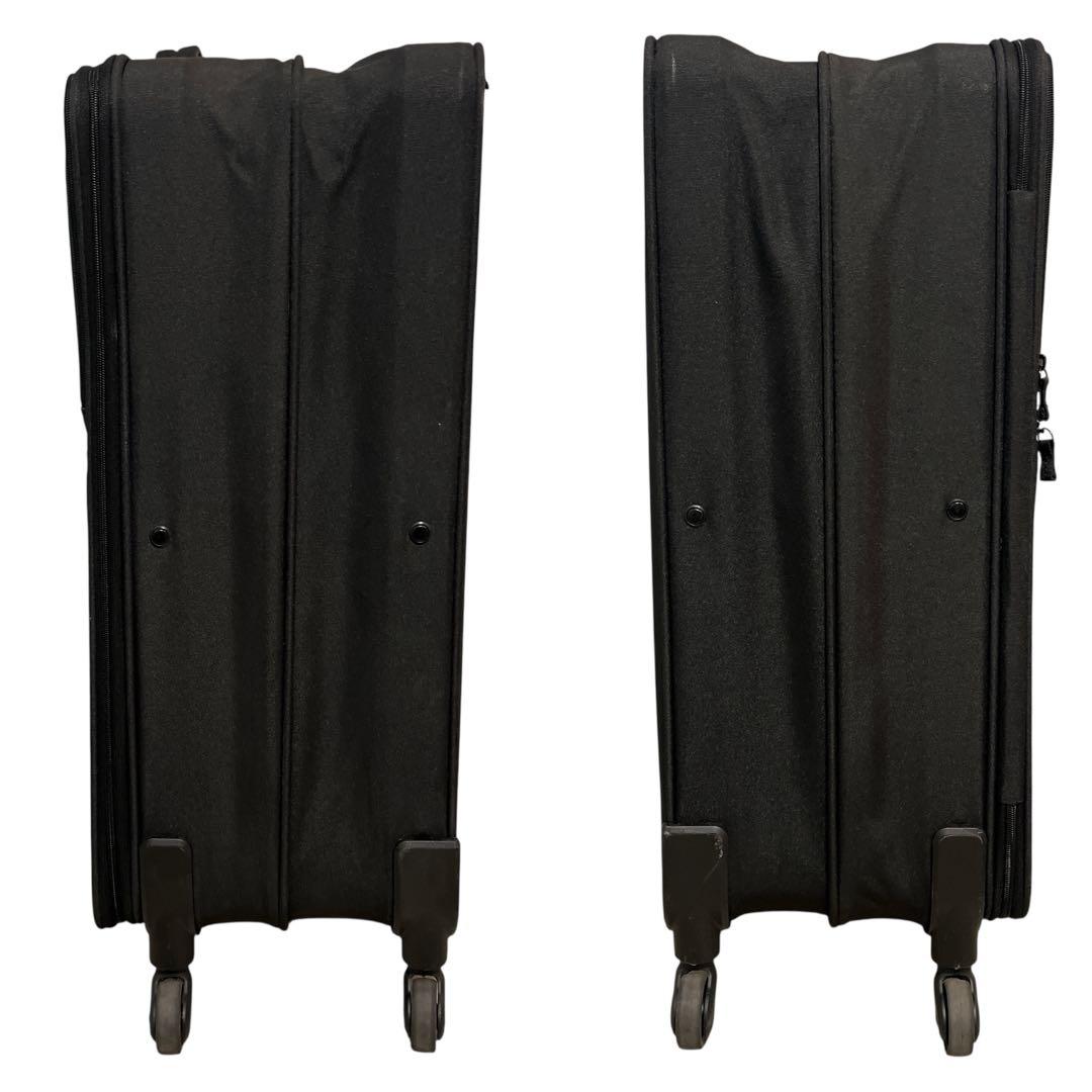 無印良品 半分の厚みで収納できるソフトキャリーケース 大型 63L 黒 ブラック