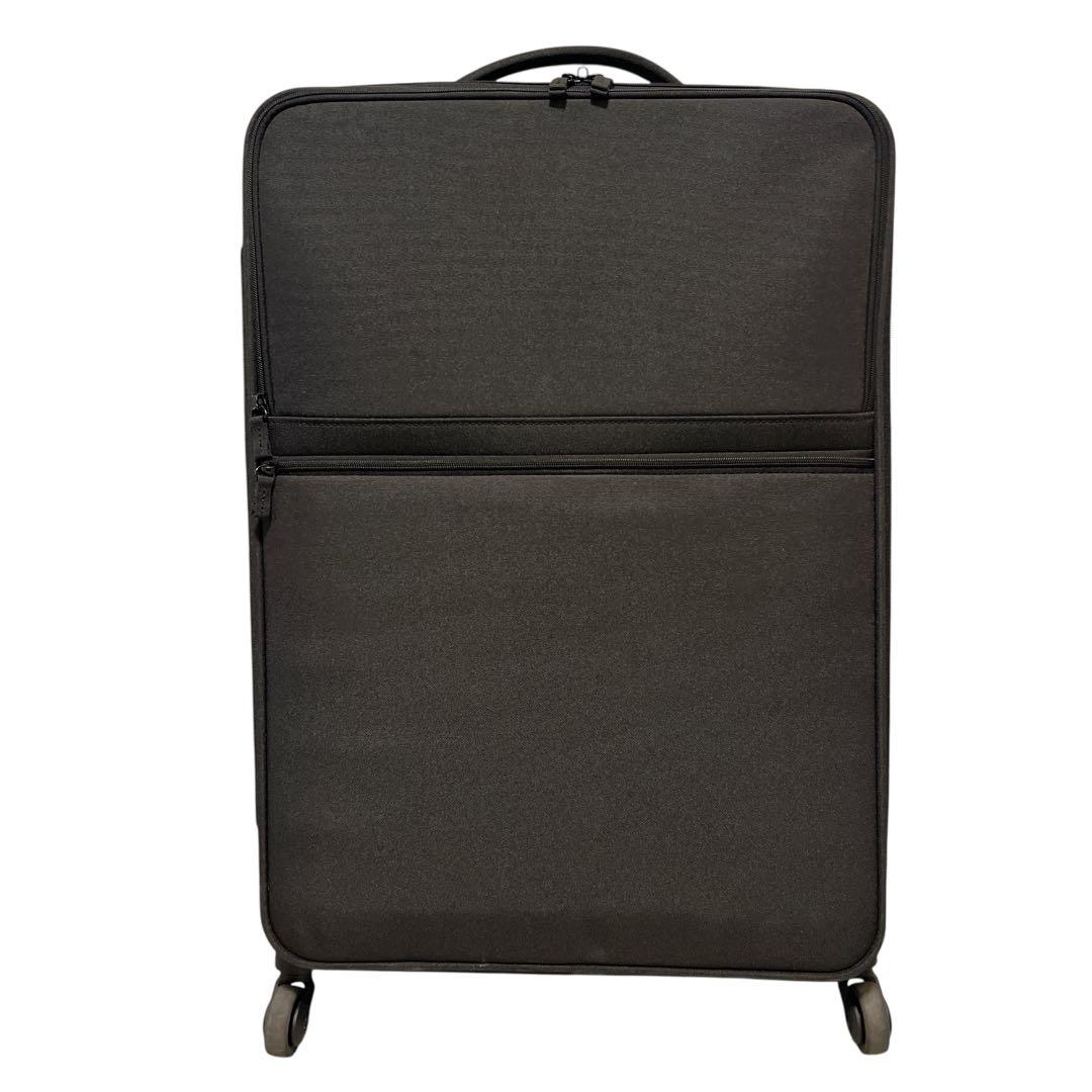 無印良品 半分の厚みで収納できるソフトキャリーケース 大型 63L 黒 ブラック