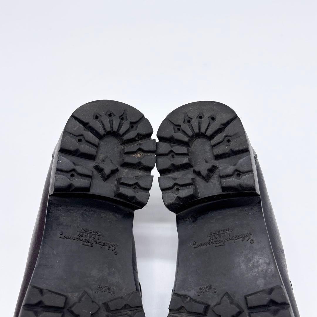 Ferragamo フェラガモ ガンチーニ ヒールローファー ブラック