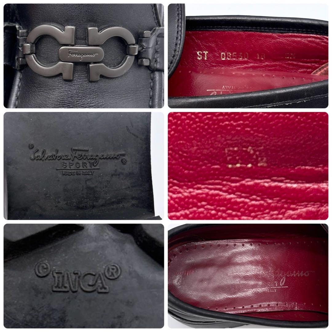 Ferragamo フェラガモ ガンチーニ ヒールローファー ブラック