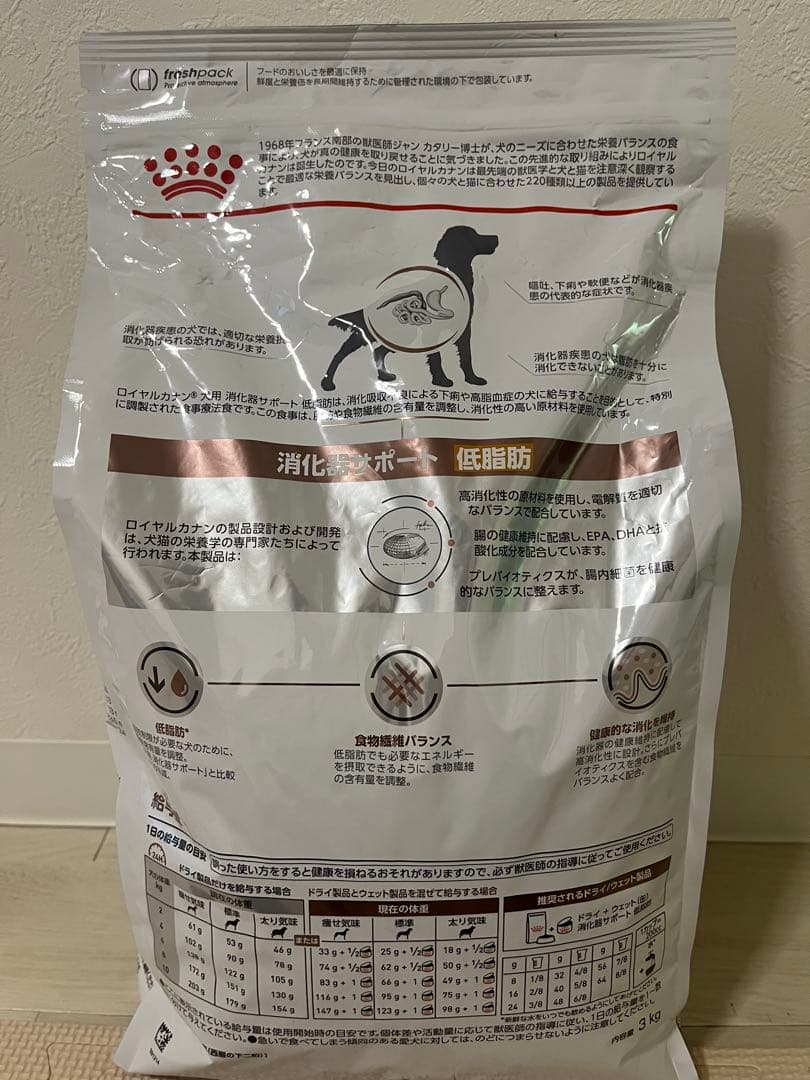 ロイヤルカナン 犬用 消化器サポート 低脂肪 ドライ 療法食 3kg