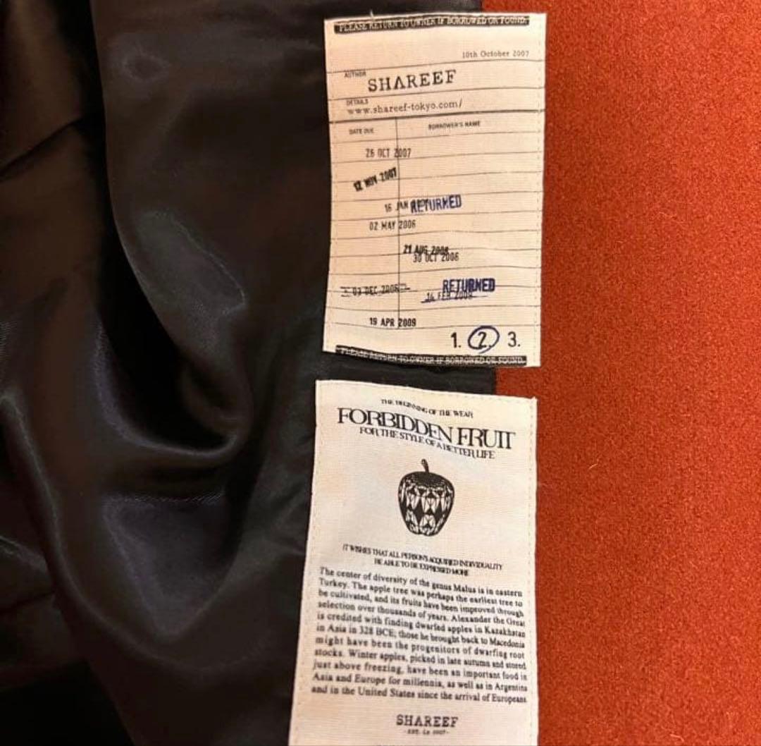 [19AW] シャリーフ　ウールロングチェスターコート　ダークオレンジ　サイズ2