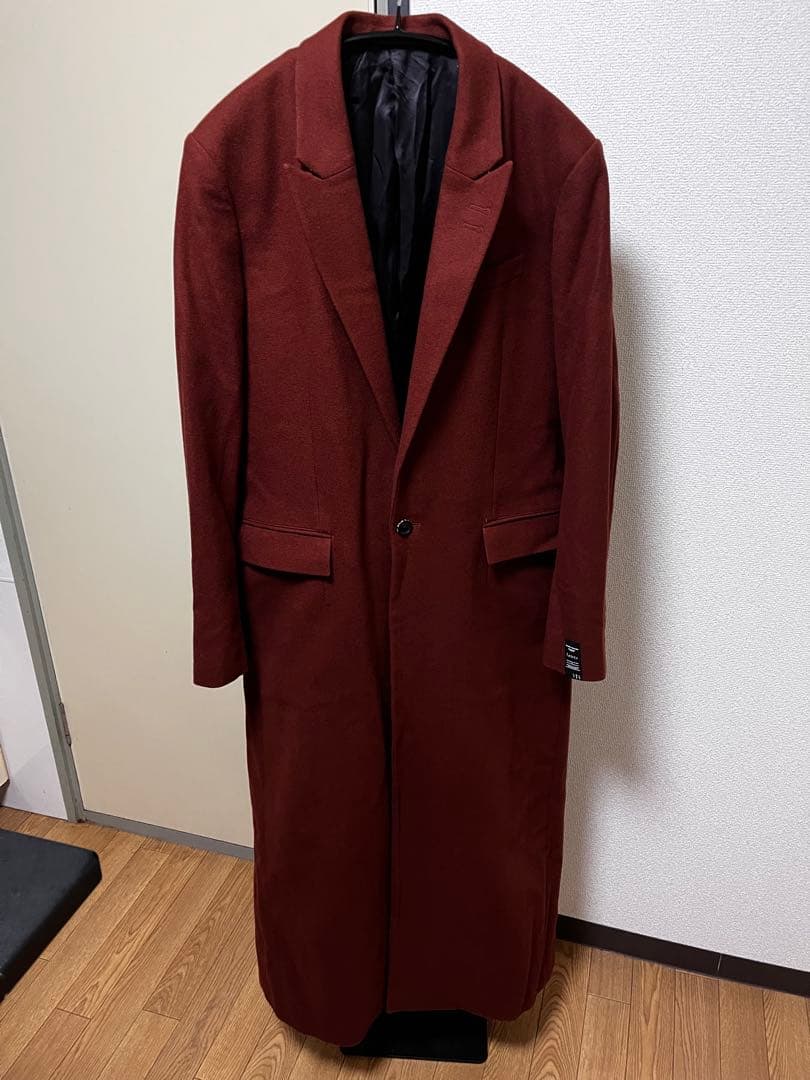 [19AW] シャリーフ　ウールロングチェスターコート　ダークオレンジ　サイズ2
