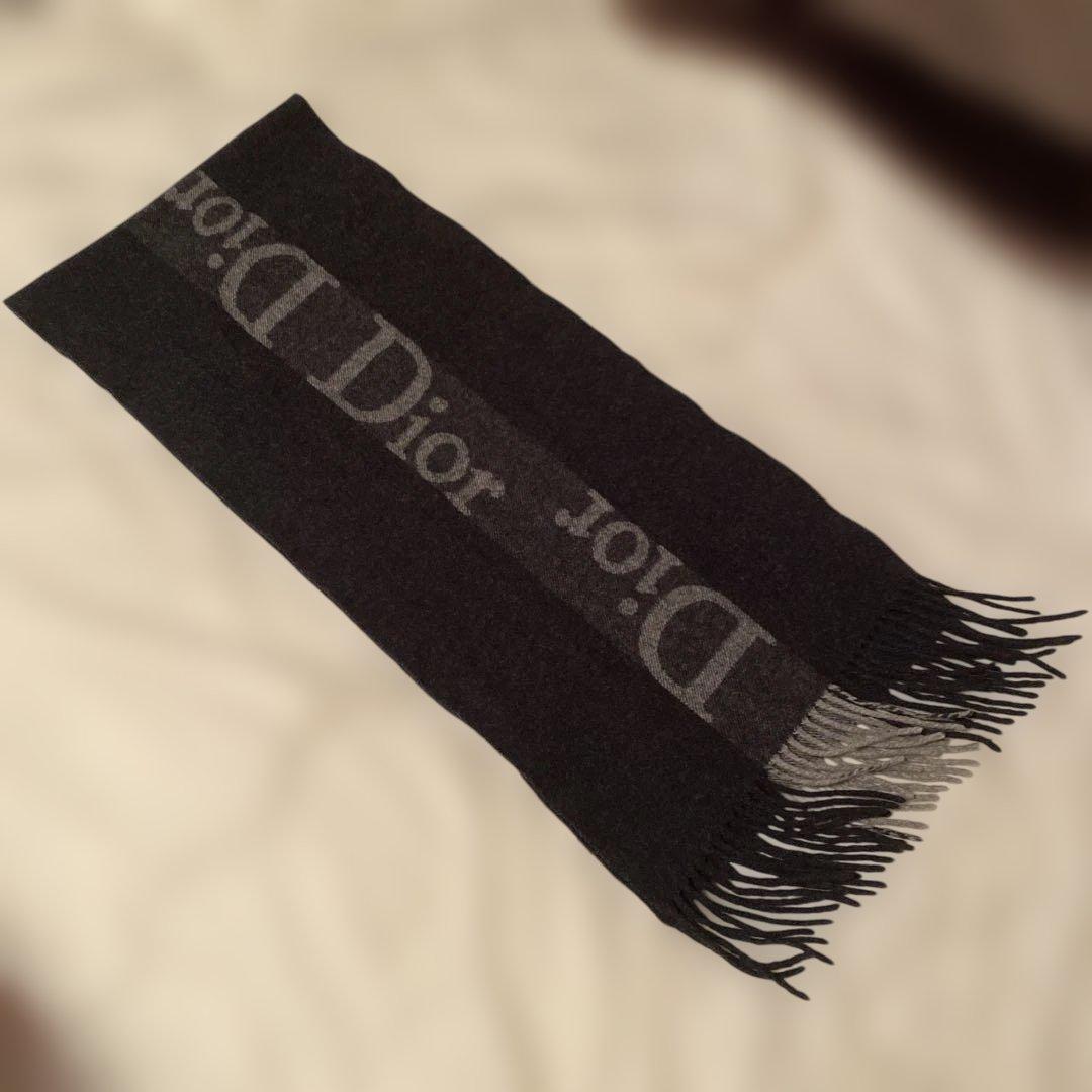 Christian Dior マフラー メンズ・カシミヤ・メリノウール