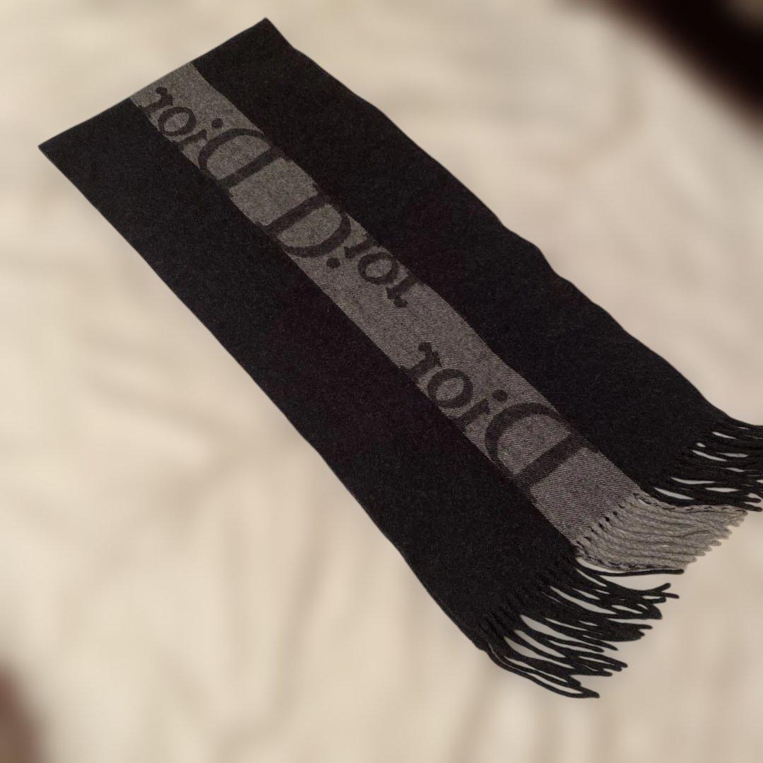 Christian Dior マフラー メンズ・カシミヤ・メリノウール