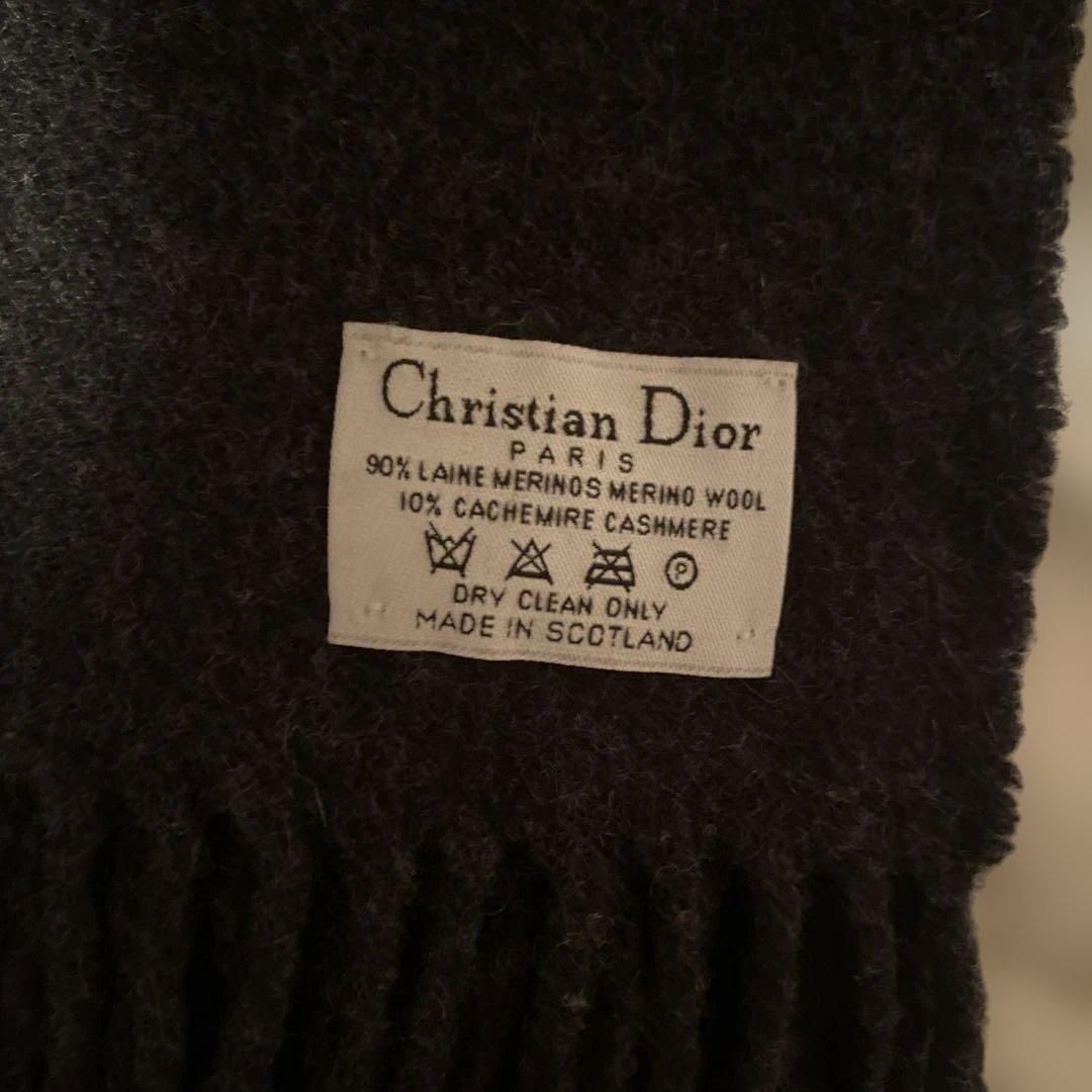 Christian Dior マフラー メンズ・カシミヤ・メリノウール