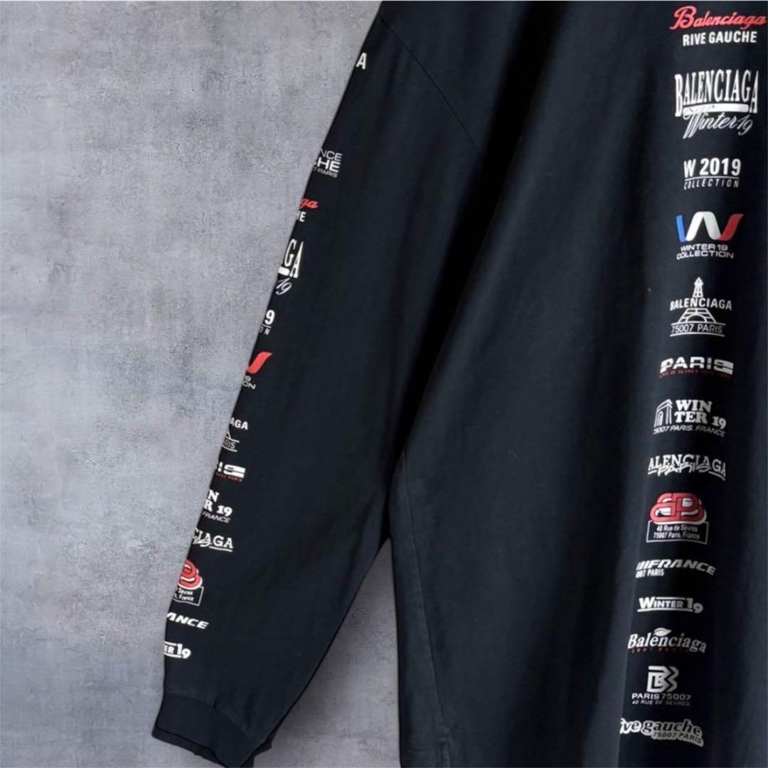 【最終値下げ】バレンシアガ ロゴ ハイネック 長袖Tシャツ ロンＴ XL相当