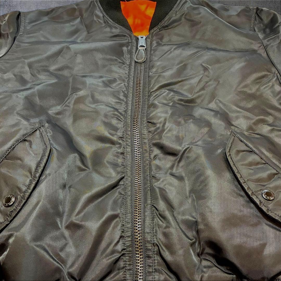 極美品 アビレックス MA1 リバーシブル 短丈 ブラック THERMOLITE