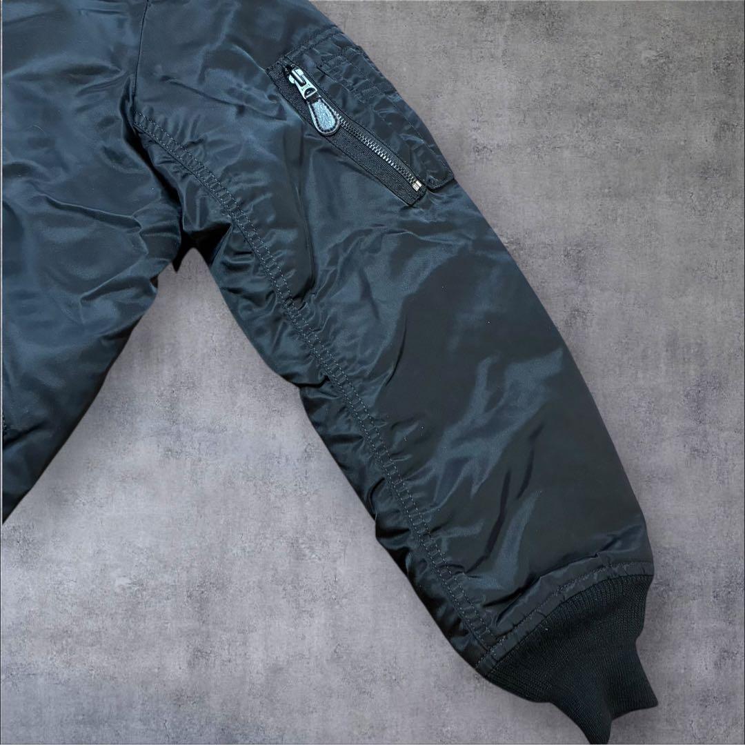 極美品 アビレックス MA1 リバーシブル 短丈 ブラック THERMOLITE