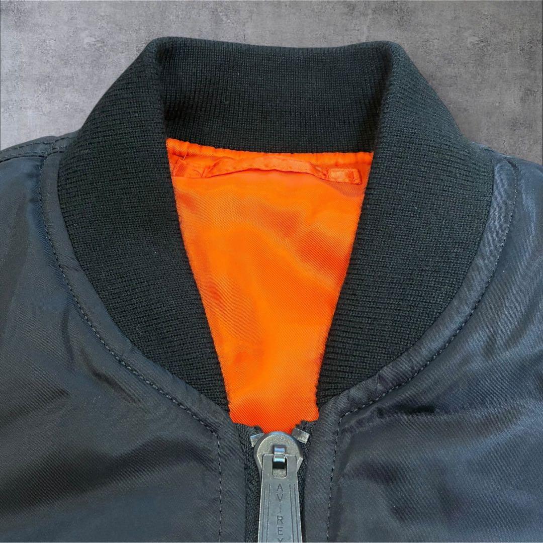 極美品 アビレックス MA1 リバーシブル 短丈 ブラック THERMOLITE