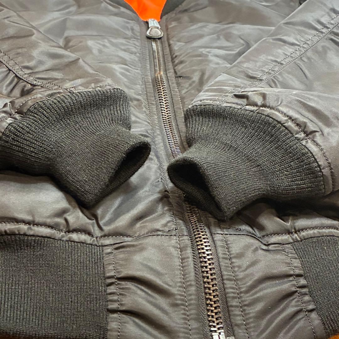 極美品 アビレックス MA1 リバーシブル 短丈 ブラック THERMOLITE