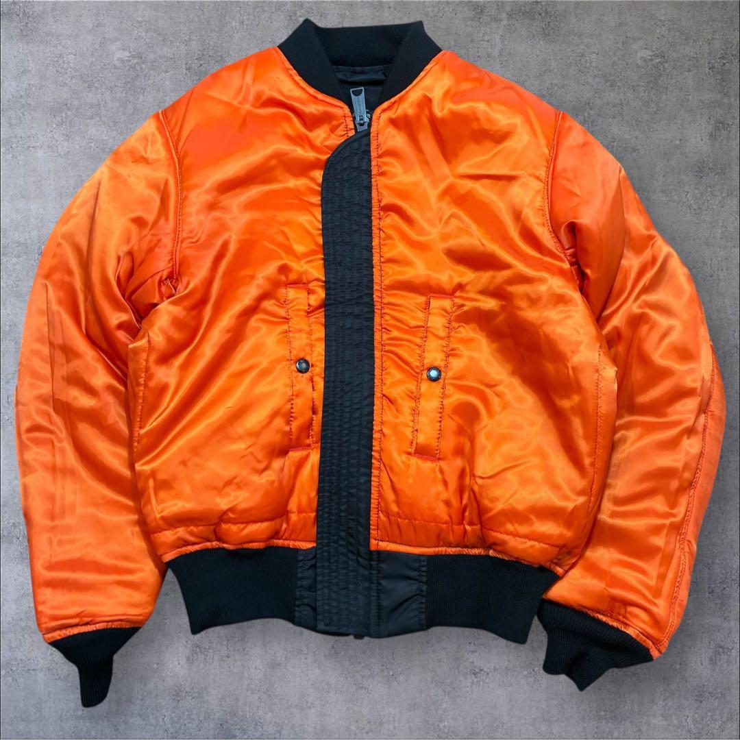 極美品 アビレックス MA1 リバーシブル 短丈 ブラック THERMOLITE