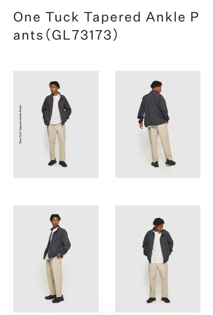 パンツ Goldwin One Tuck Tapered Ankle Pants