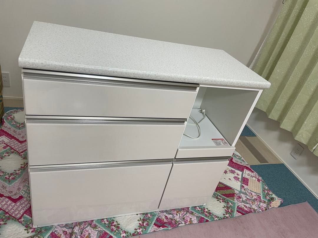 ニトリ　キッチンカウンター　アルミナ2 100CT WH 幅100