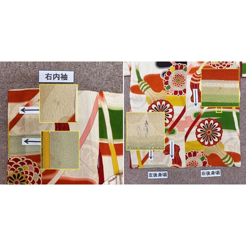 508ag76◎七五三 三歳 女の子 アンティーク着物&被布 レトロ 淡素色◎