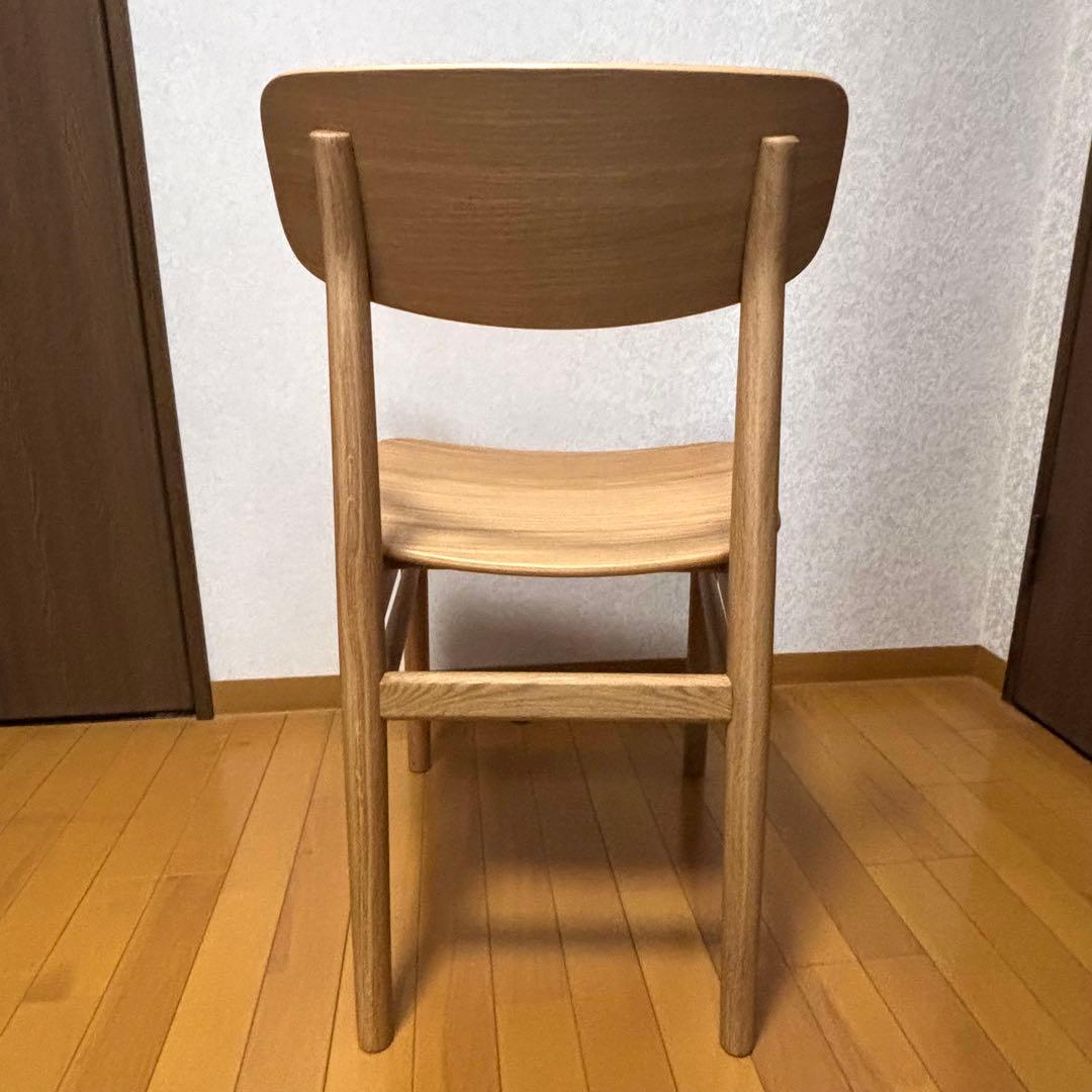 美品　無印良品 MUJI ラウンドチェア　オーク材