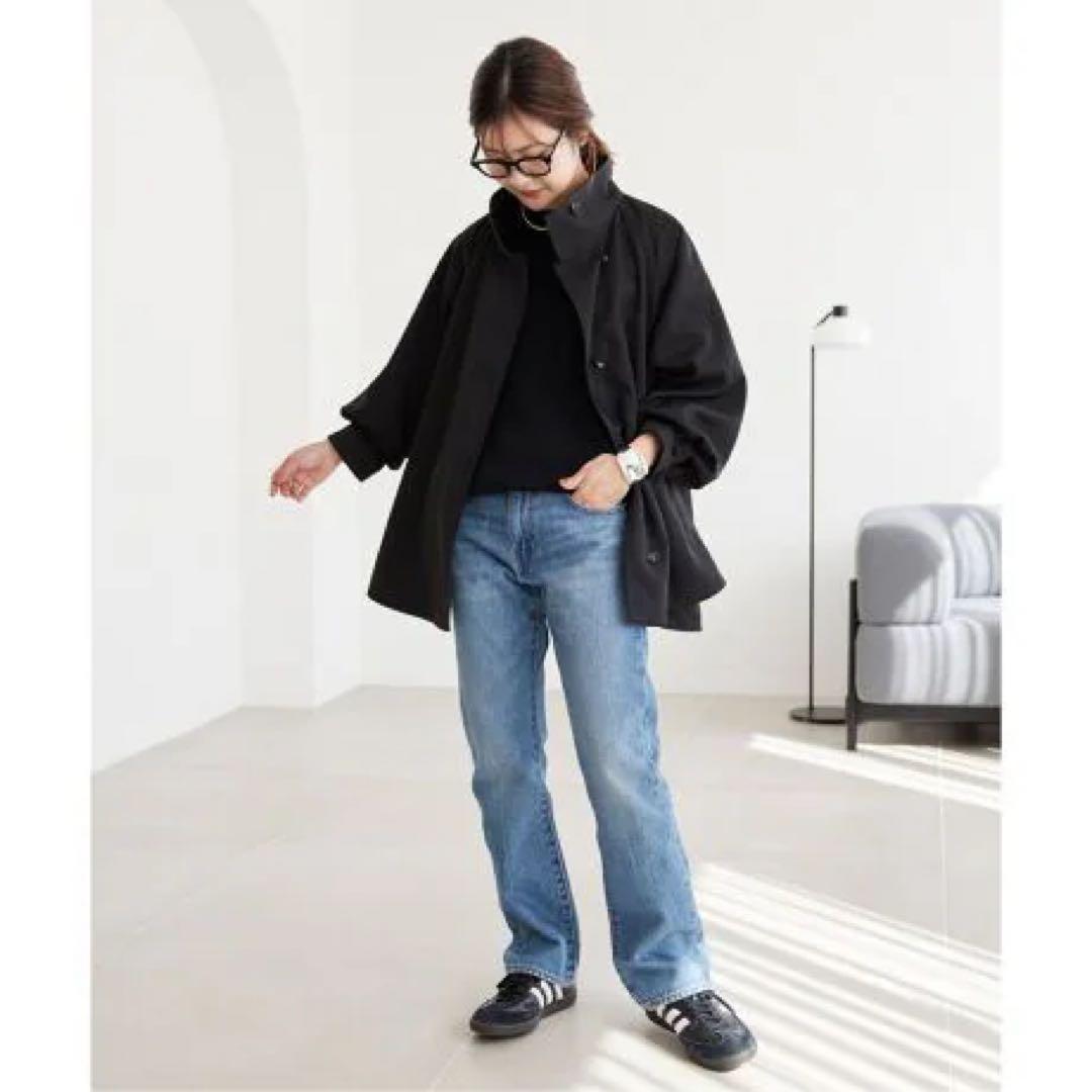 新品 テントラインショートコート スローブ イエナSLOBE IENAブラック