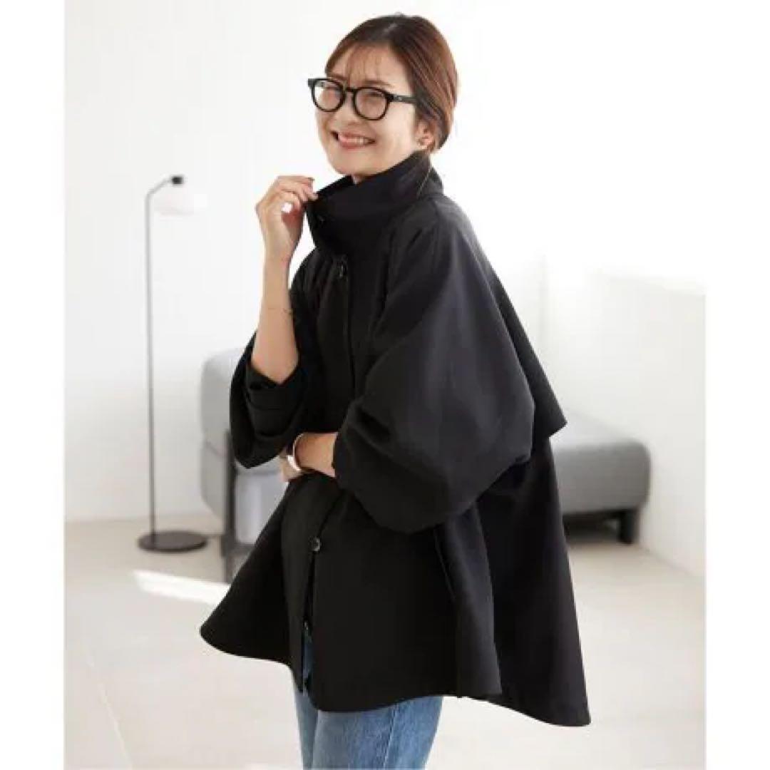 新品 テントラインショートコート スローブ イエナSLOBE IENAブラック