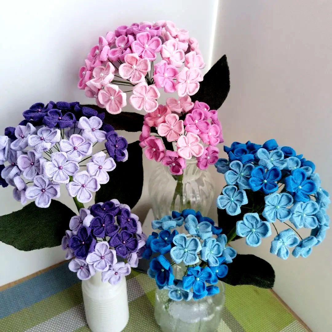 みこ　紫陽花　桜　梅　つまみ細工