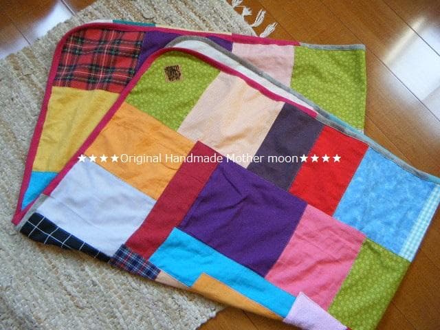 ハンドメイドhandmade★カラフルパッチワークのマルチカバー