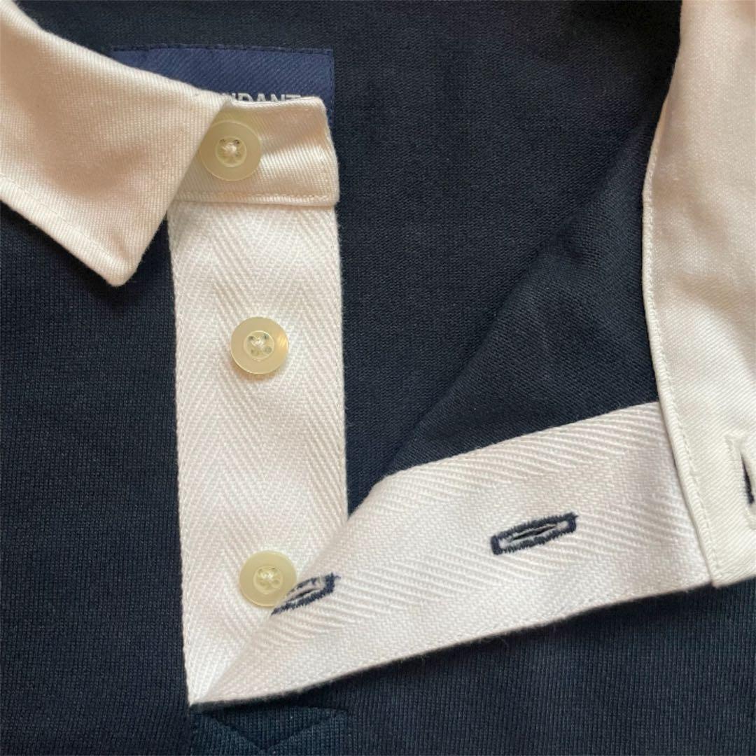 [美品]DESCENDANT ネイビー 長袖ポロシャツ サイズ3