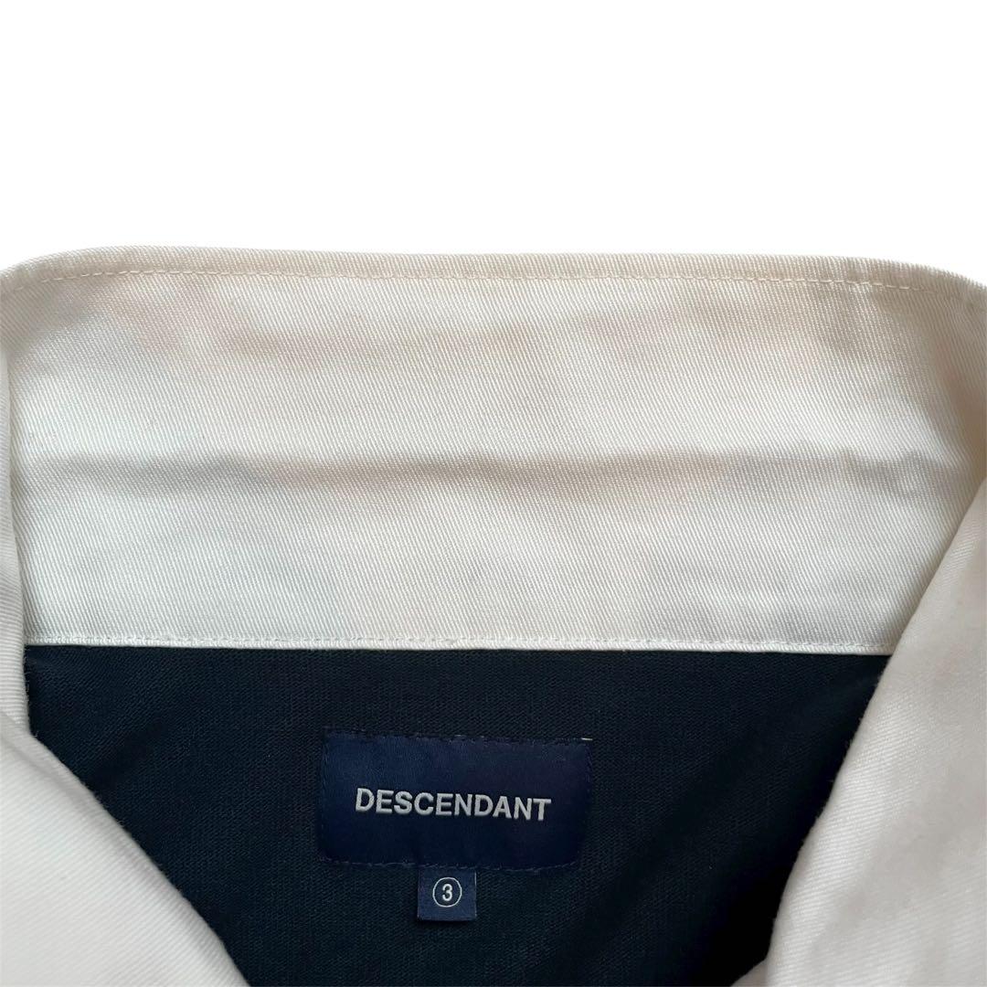 [美品]DESCENDANT ネイビー 長袖ポロシャツ サイズ3