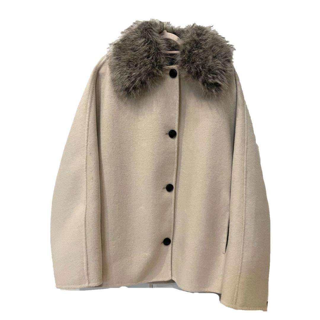 ZARA ZW COLLECTION ウール&フェイクファー襟ジャケット