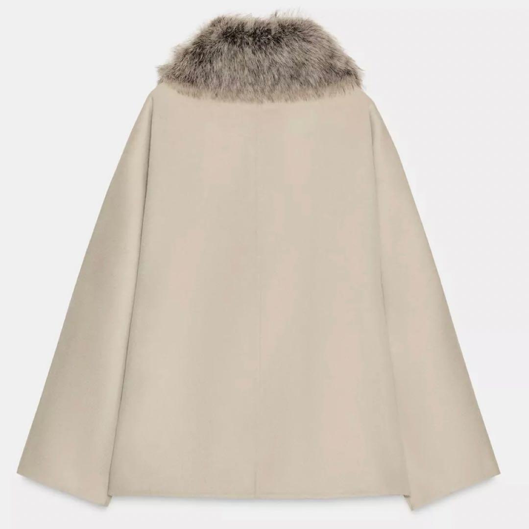ZARA ZW COLLECTION ウール&フェイクファー襟ジャケット