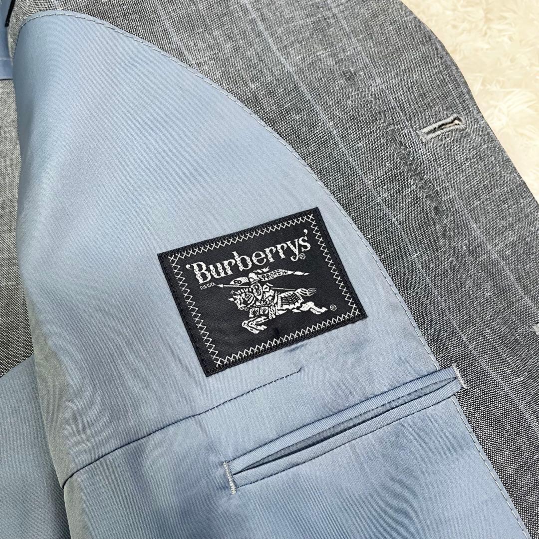 【新品】Burberry’s 麻 背抜き チェック セットアップ スーツ