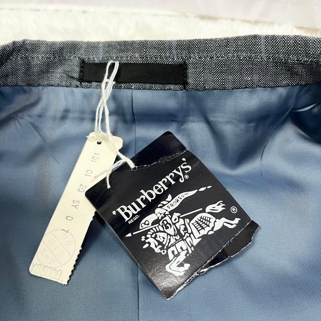 【新品】Burberry’s 麻 背抜き チェック セットアップ スーツ