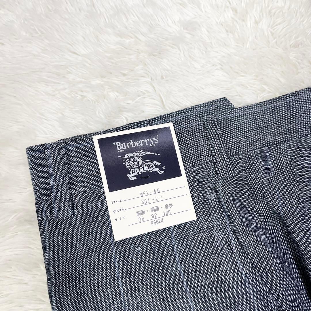 【新品】Burberry’s 麻 背抜き チェック セットアップ スーツ