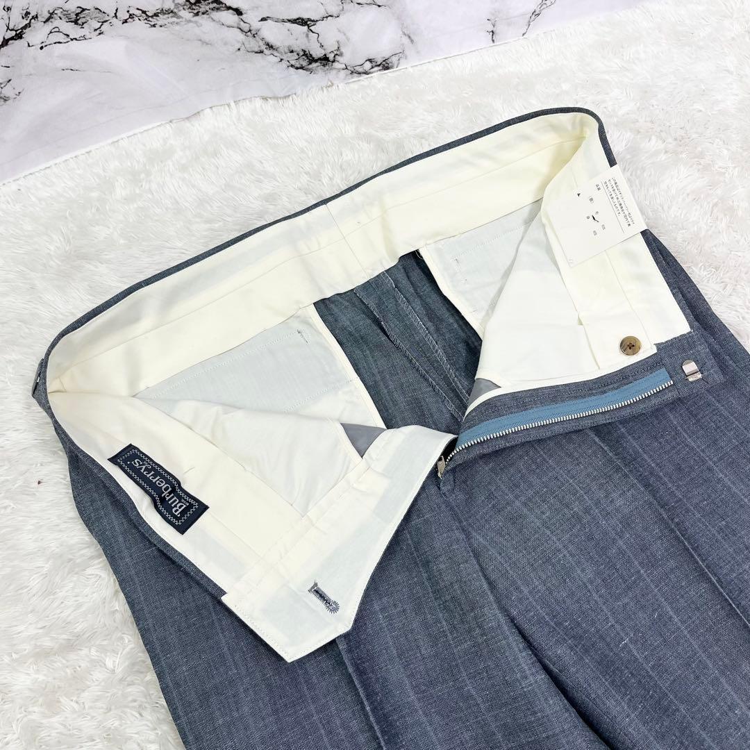 【新品】Burberry’s 麻 背抜き チェック セットアップ スーツ