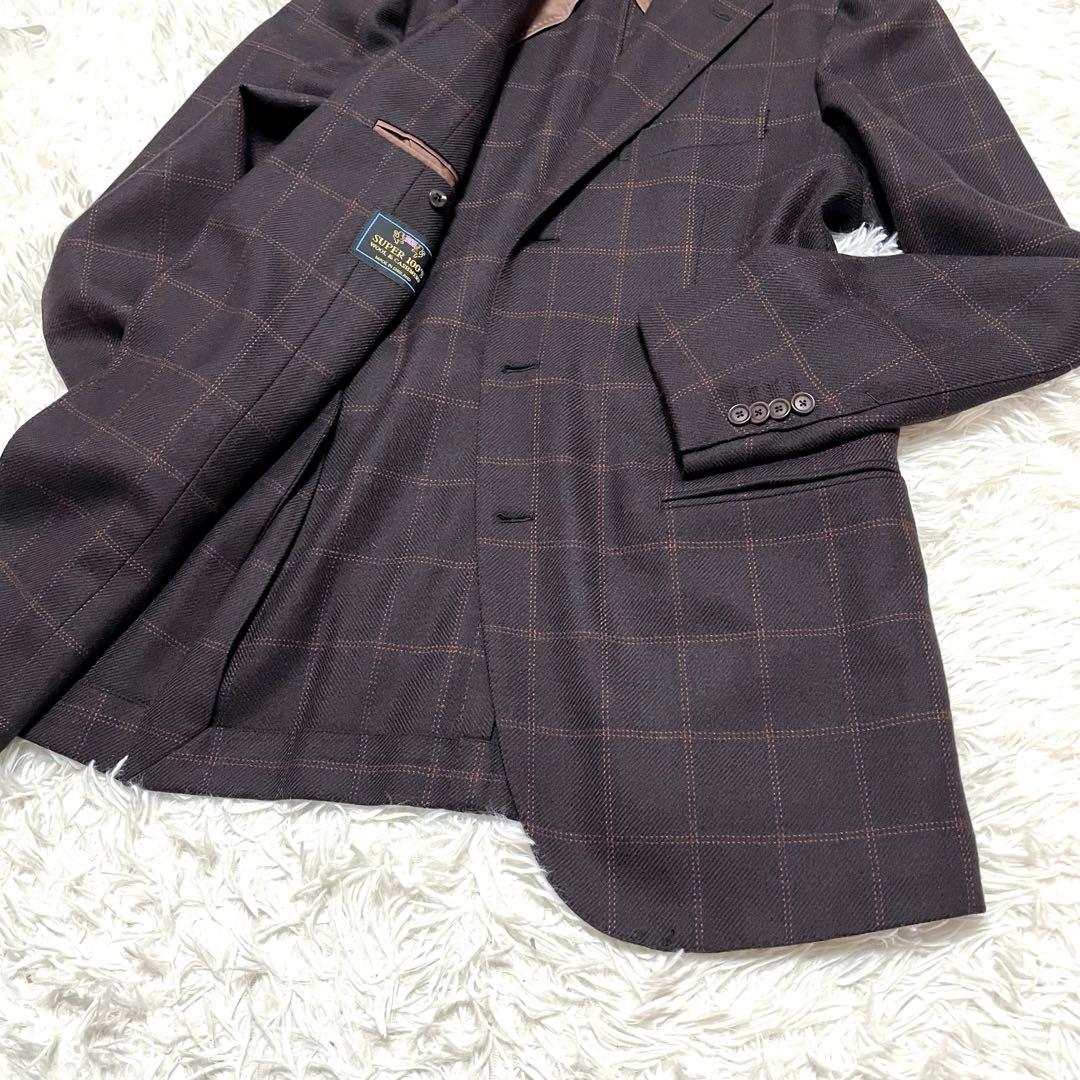 美品 トゥモローランド テーラードジャケット SUPER100 ウールカシミヤ