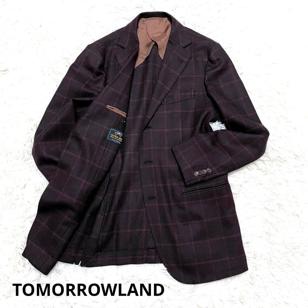 美品 トゥモローランド テーラードジャケット SUPER100 ウールカシミヤ