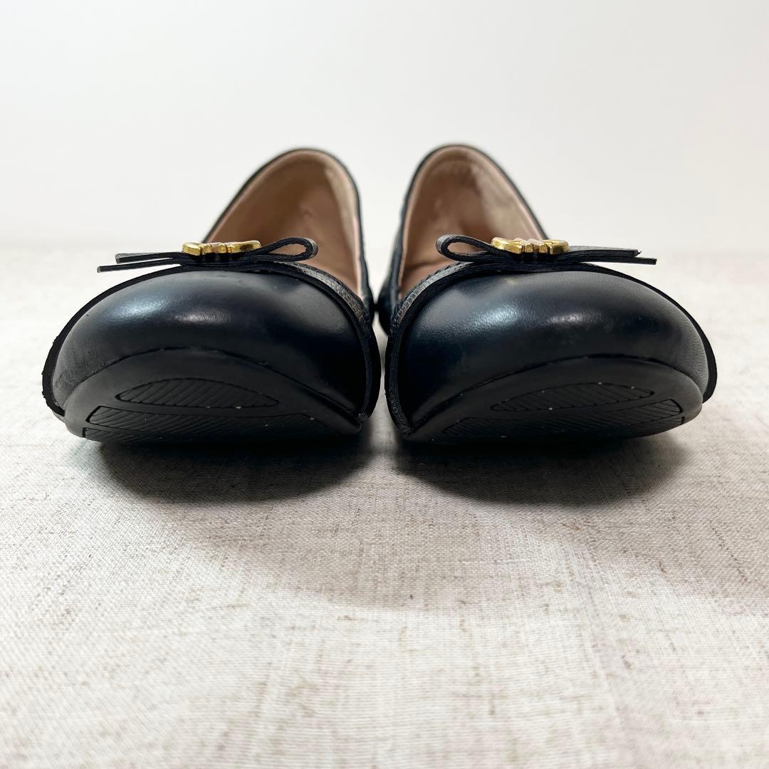 極美品★COLE HAAN コールハーン バレエ フラットシューズ CHロゴ