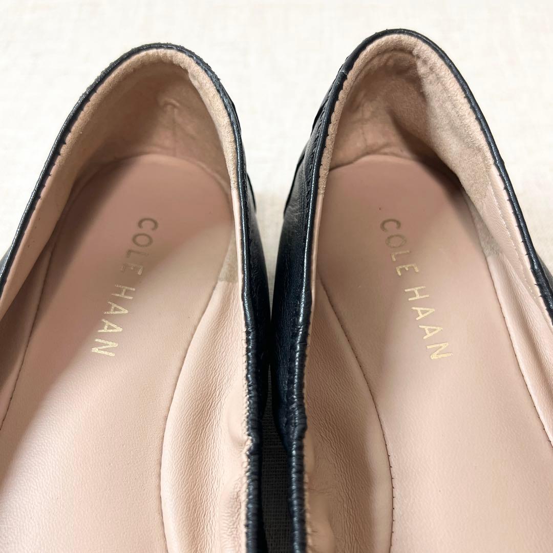 極美品★COLE HAAN コールハーン バレエ フラットシューズ CHロゴ