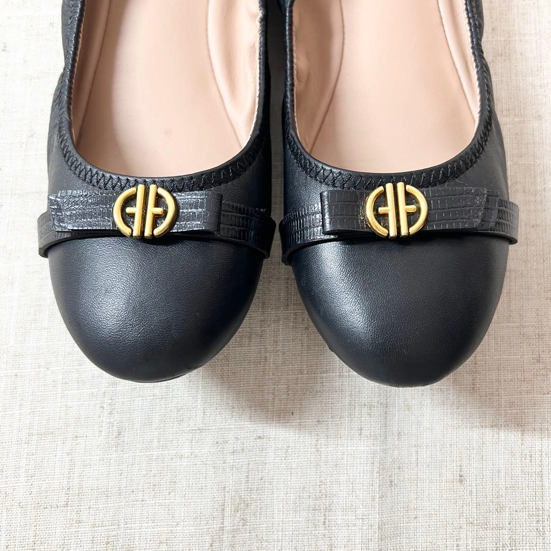 極美品★COLE HAAN コールハーン バレエ フラットシューズ CHロゴ