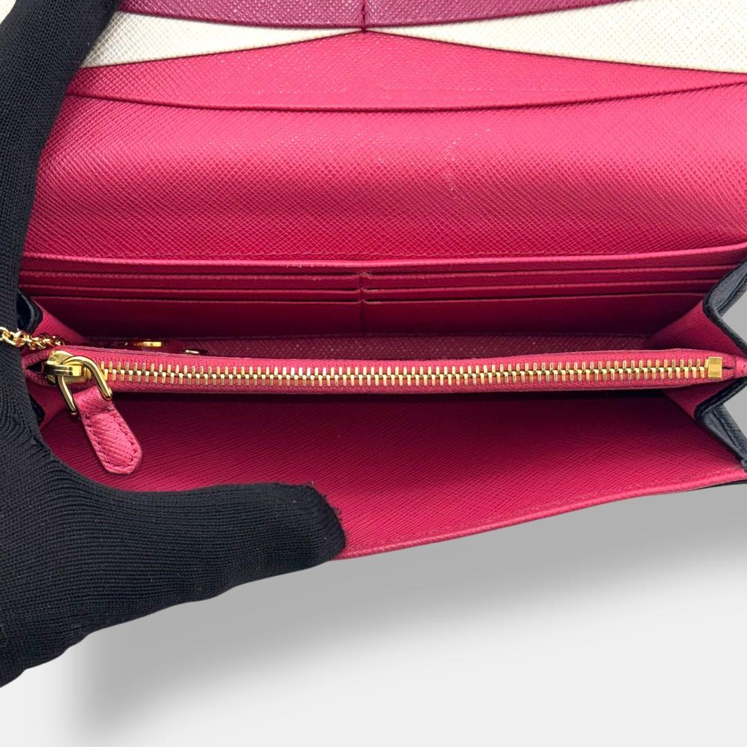 美品 プラダ 1MH132 長財布 サフィアーノレザー 付属品あり