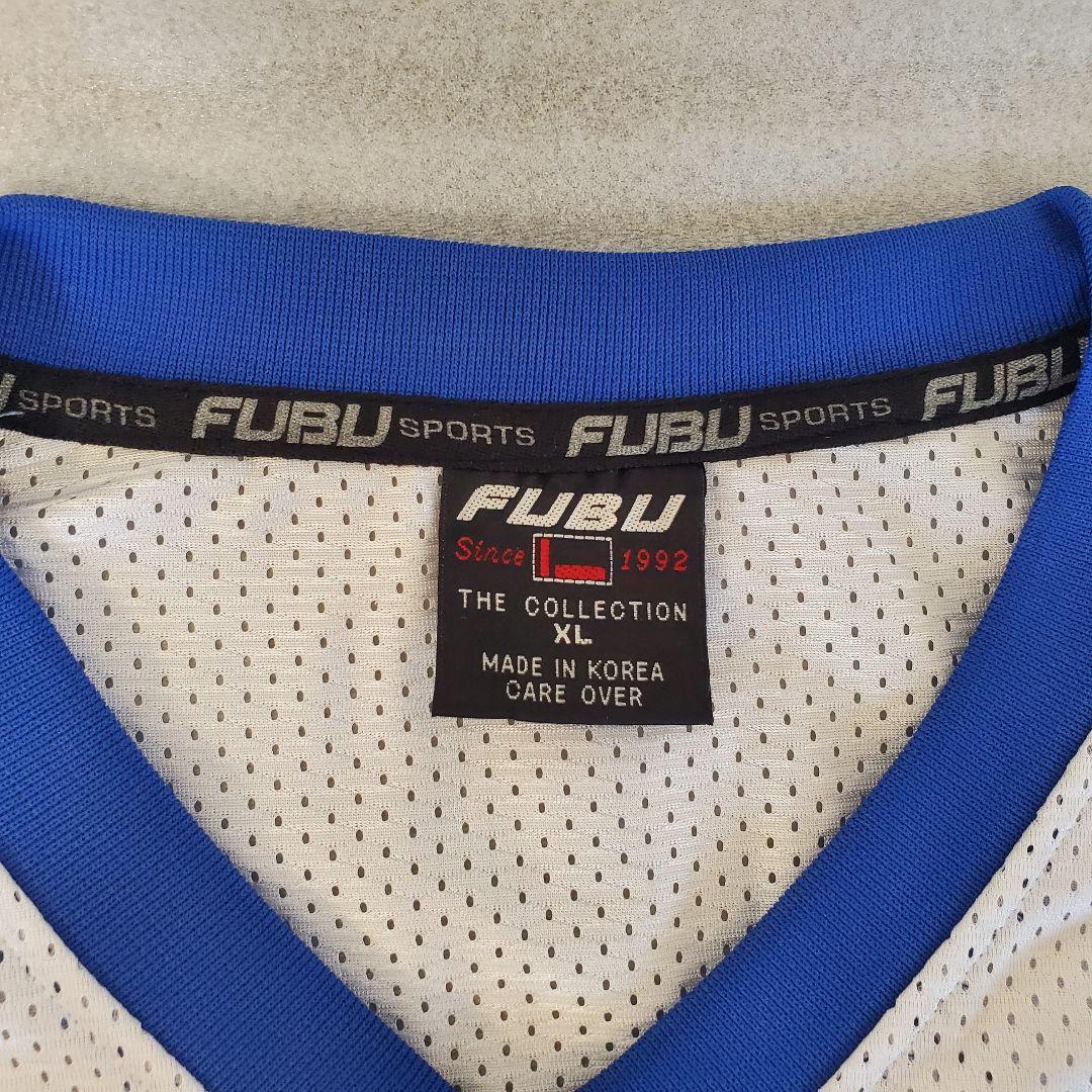 美品 FUBU XLサイズ 90s ゲームシャツ フットボールシャツ メッシュ
