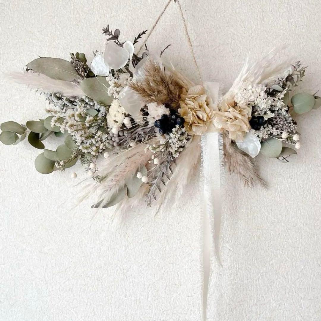 マキコ　ドライフラワーのリース