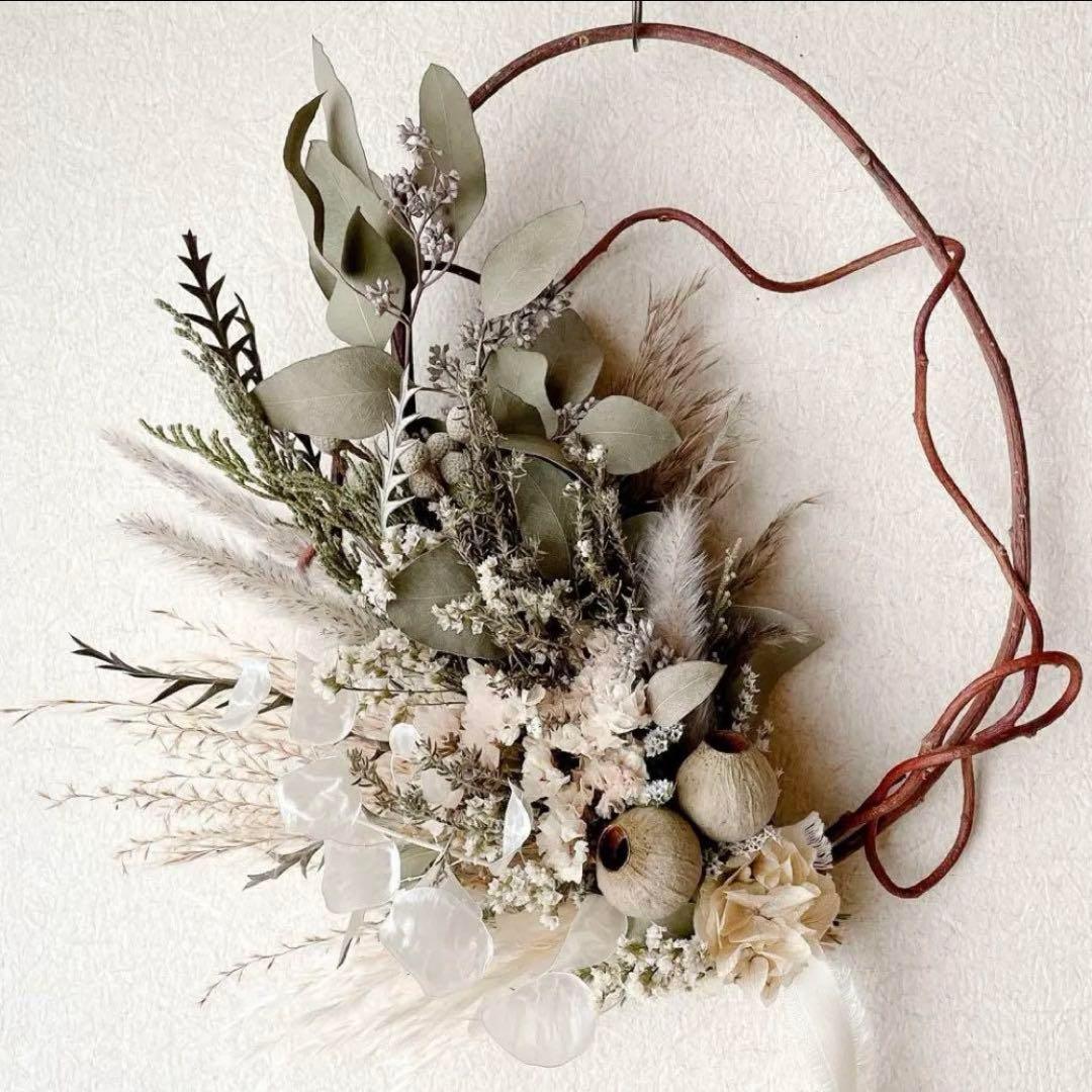 マキコ　ドライフラワーのリース