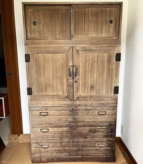 メル42163桐タンス 桐箪笥 昭和の逸品 65年ほど前の物