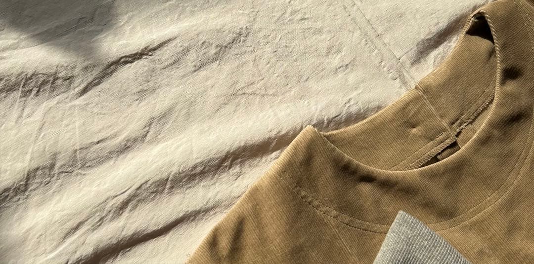 【さくらページ】シャツコーデュロイ＊アウター系かっぽう着ワンピース