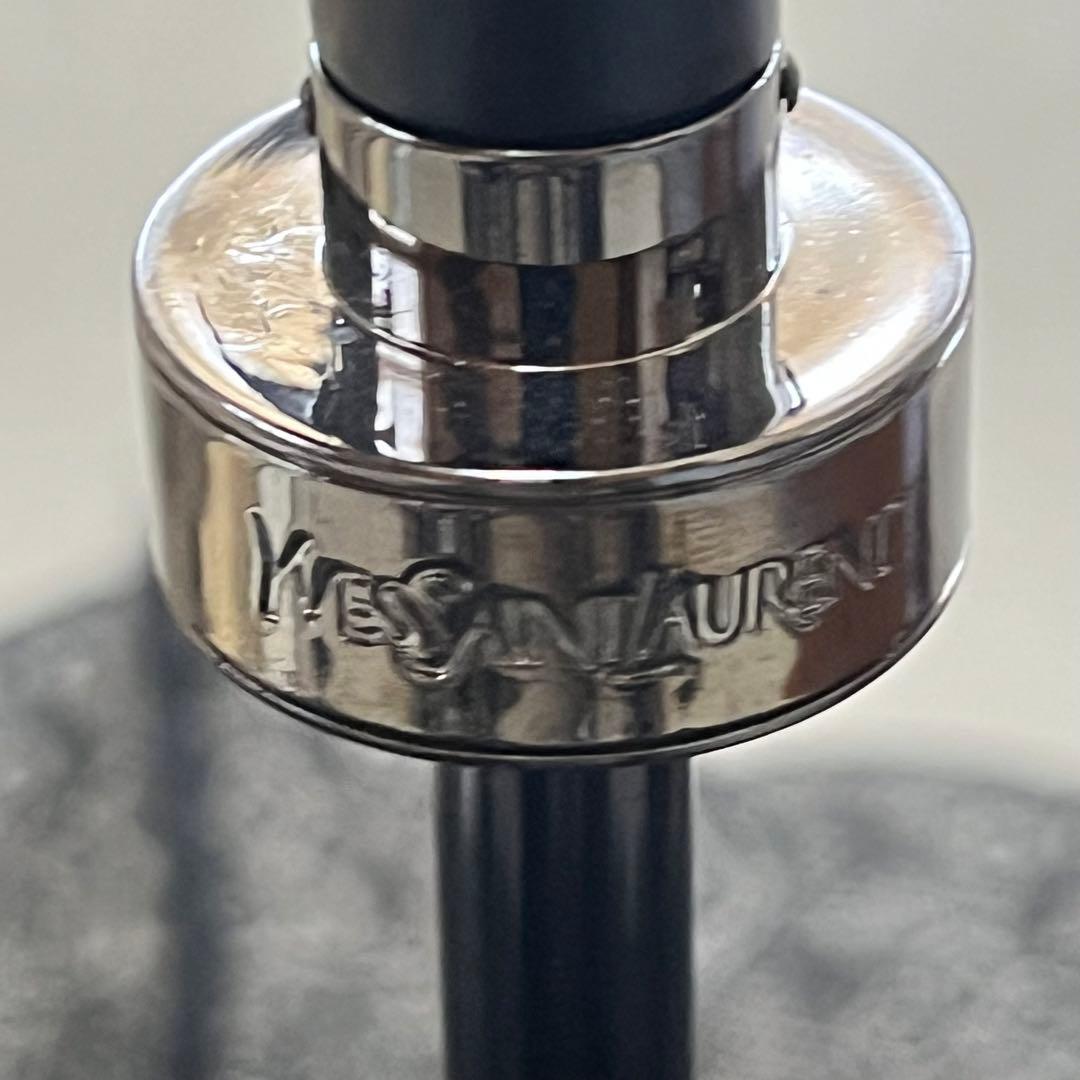 イヴ・サンローラン　UV99.9%カット　折りたたみ日傘　花柄ロゴ