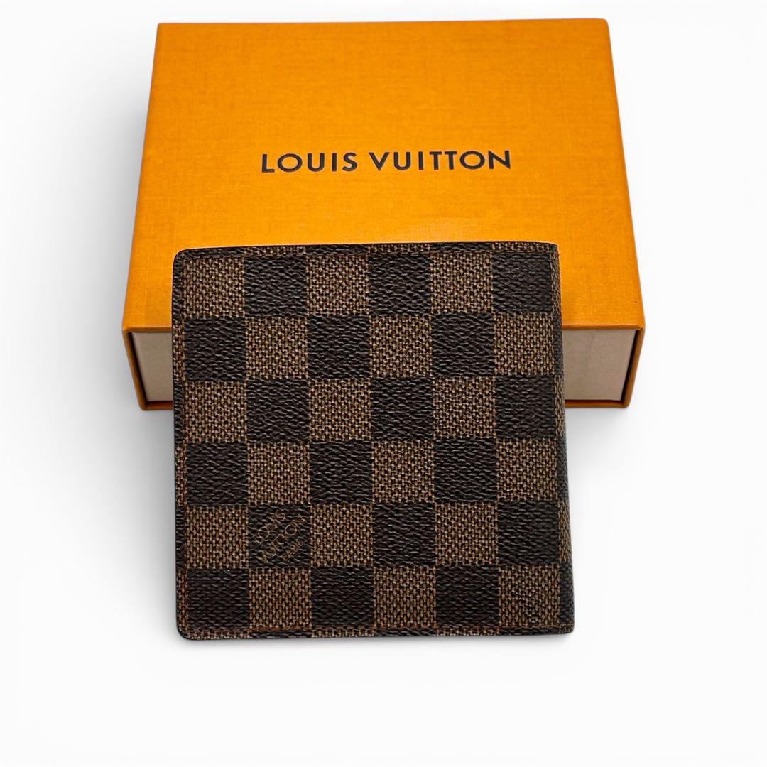 【極美品】ルイヴィトン ポルトフォイユ マルコ ダミエ 折り財布 CA0937