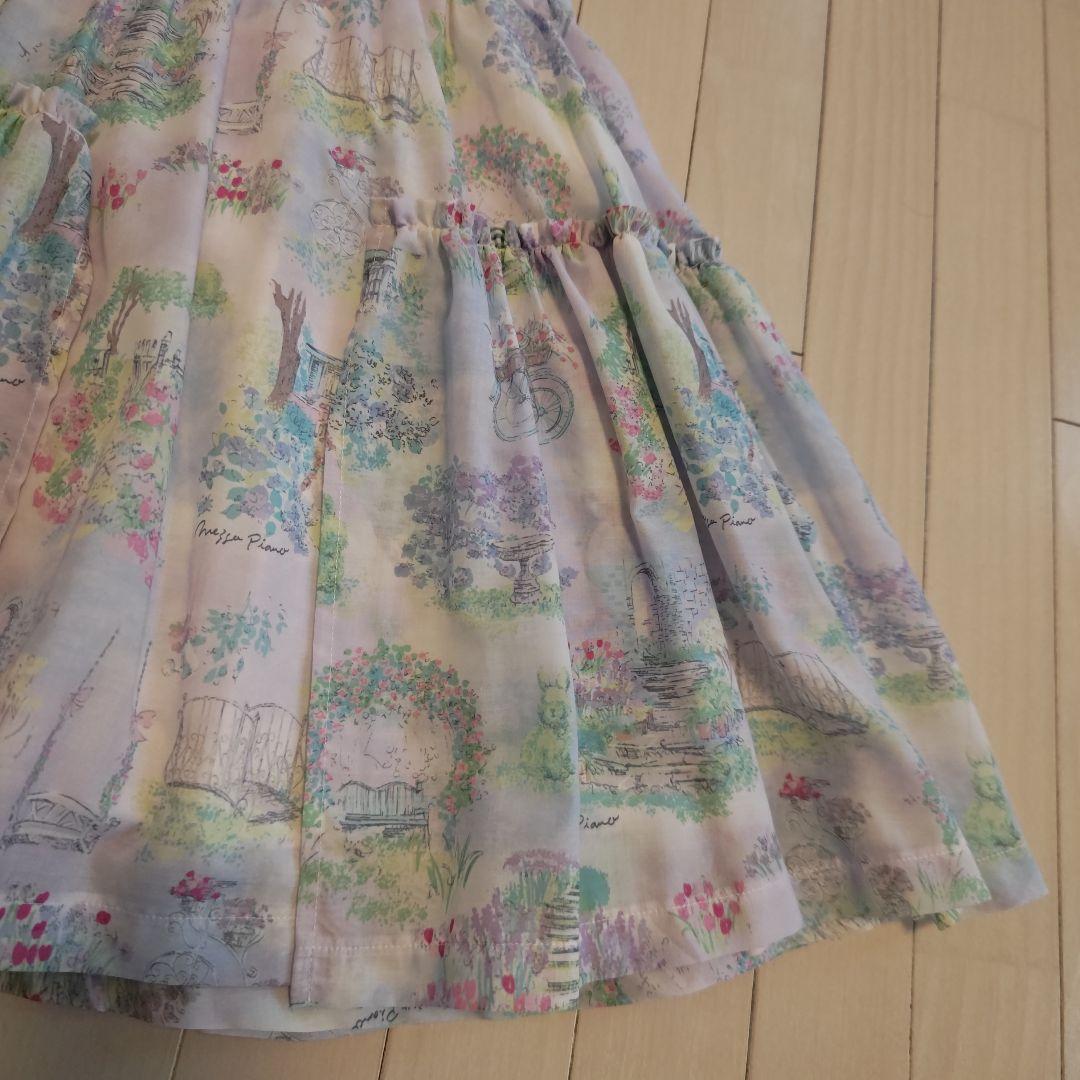 miho様ご商談中。美品!！メゾピアノ　ガーデン柄ワンピース　130cm