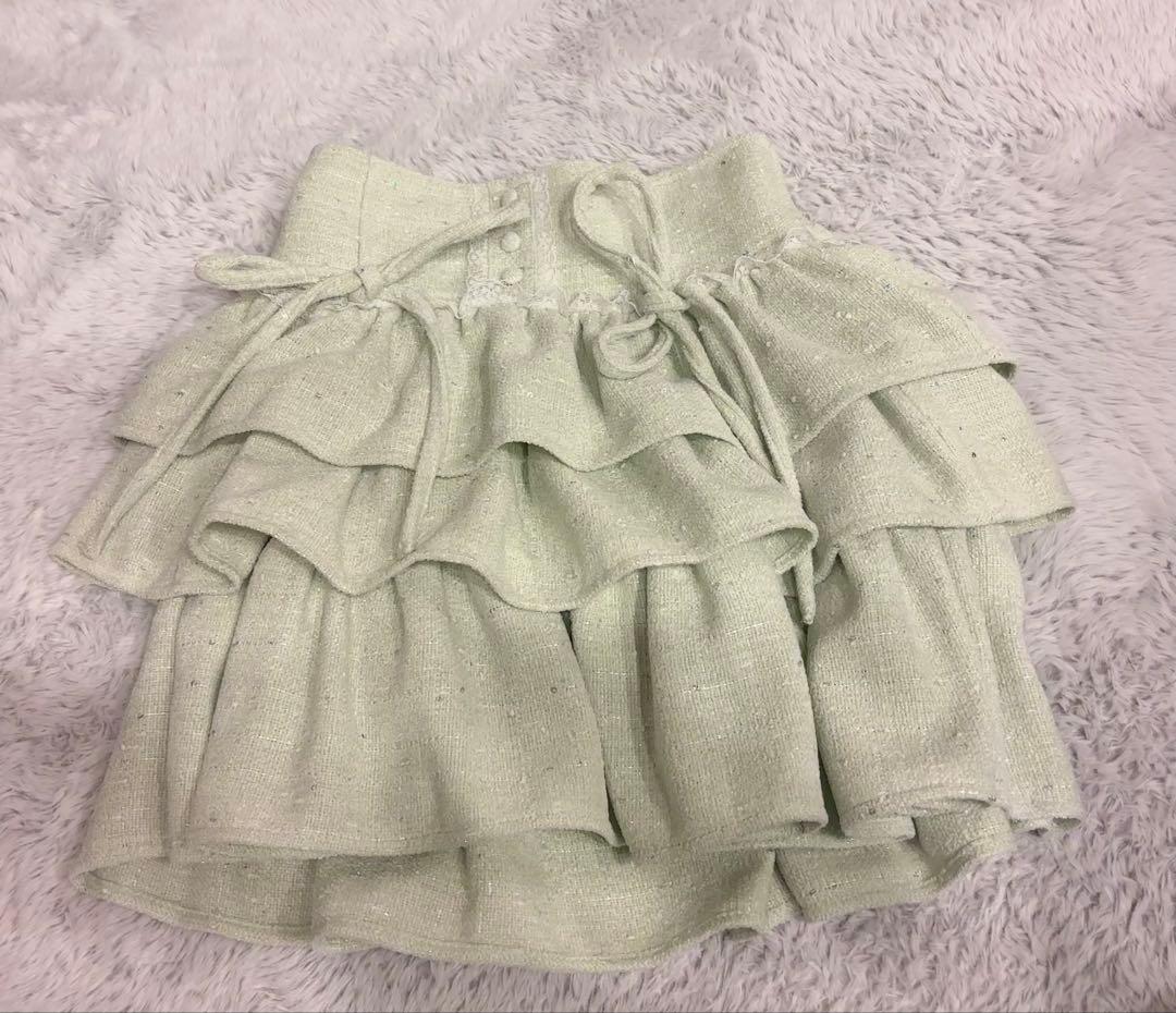 【kさん専用】 HONEY MEW　ツイードティアードフリルスカート