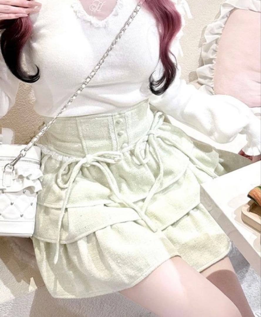 【kさん専用】 HONEY MEW　ツイードティアードフリルスカート