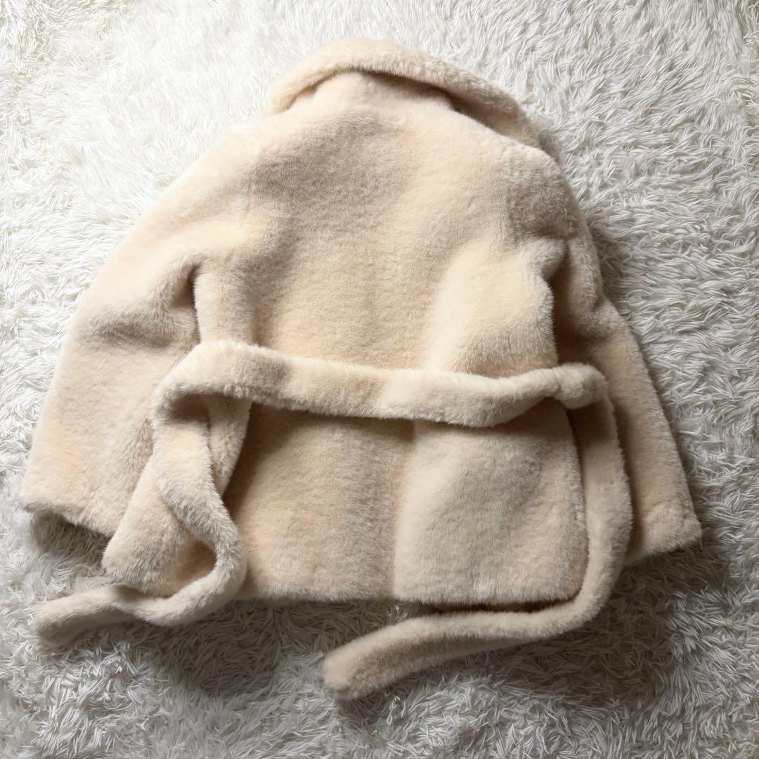 即発送✨ ZARA ZW COLLECTION フェイクファーコート ベルト付き